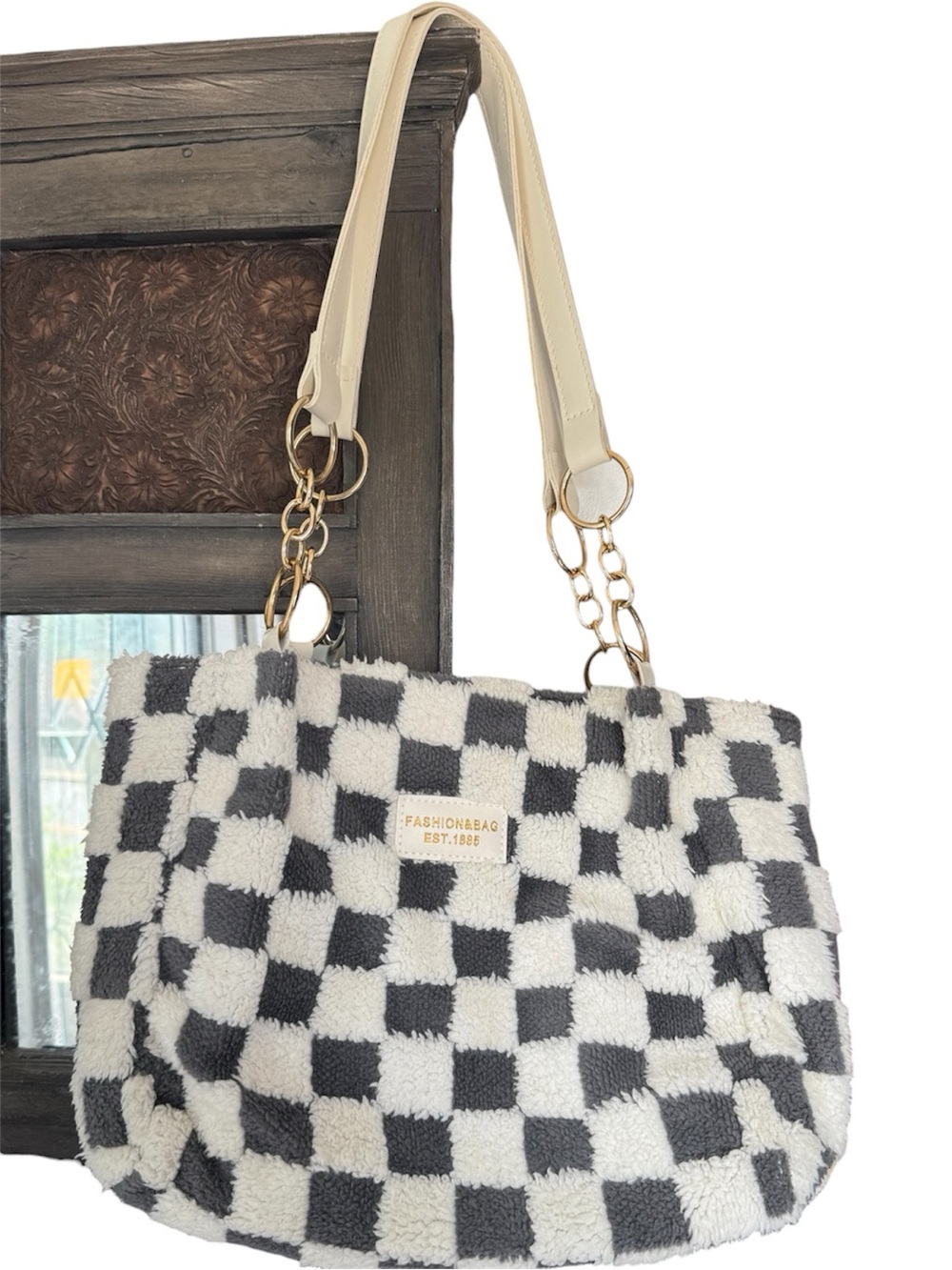 Checker Shoulder Chain Strap Bag